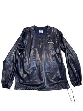 Vintage MIZUNO Polyurethane Pullover Baseball Windbreaker Jacket Blue M